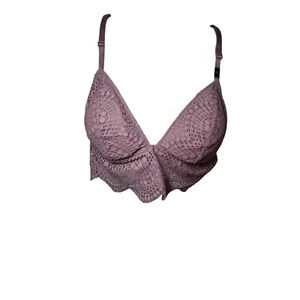 Victoria’s Secret Purple Lace Bralette Size L